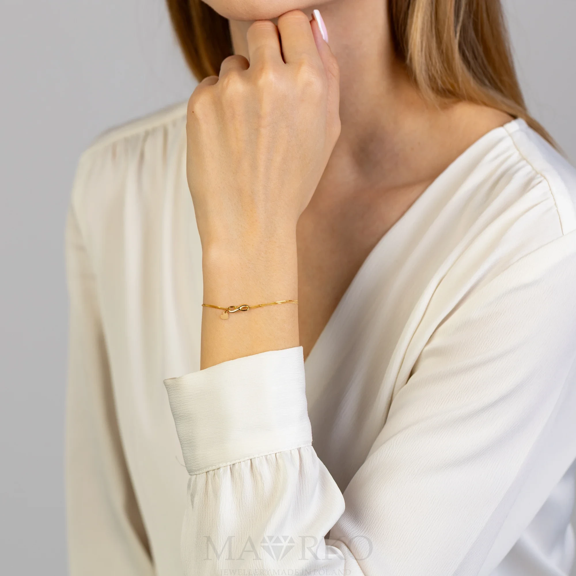 bransoletka walentynkowa z symbolem nieskończoności